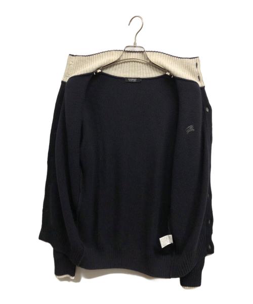 BURBERRY BLACK LABEL（バーバリーブラックレーベル）BURBERRY BLACK LABEL (バーバリーブラックレーベル) ボタンダウンニット ネイビー サイズ:2の古着・服飾アイテム