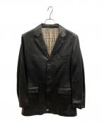 BURBERRY BLACK LABELバーバリーブラックレーベル）の古着「レザージャケット」｜ブラック