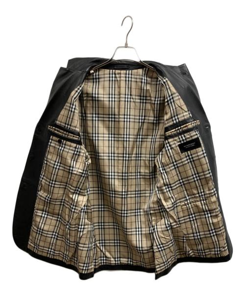BURBERRY BLACK LABEL（バーバリーブラックレーベル）BURBERRY BLACK LABEL (バーバリーブラックレーベル) レザージャケット ブラック サイズ:Mの古着・服飾アイテム