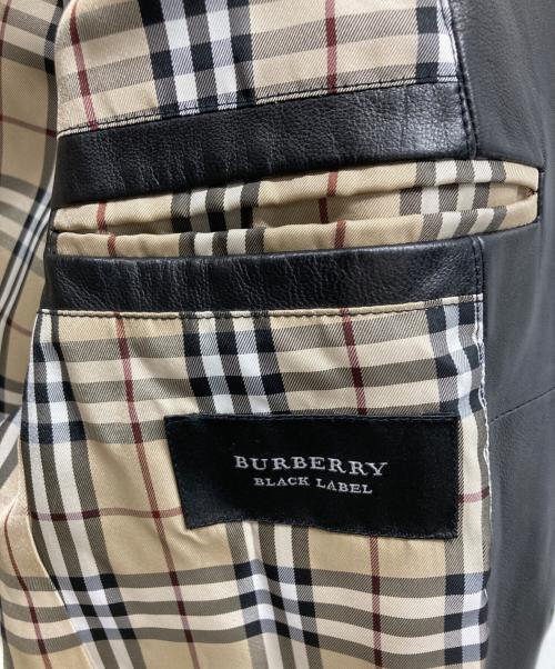 BURBERRY BLACK LABEL（バーバリーブラックレーベル）BURBERRY BLACK LABEL (バーバリーブラックレーベル) レザージャケット ブラック サイズ:Mの古着・服飾アイテム