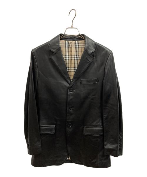 BURBERRY BLACK LABEL（バーバリーブラックレーベル）BURBERRY BLACK LABEL (バーバリーブラックレーベル) レザージャケット ブラック サイズ:Mの古着・服飾アイテム