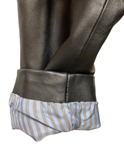 BURBERRY BLACK LABEL（バーバリーブラックレーベル）BURBERRY BLACK LABEL (バーバリーブラックレーベル) レザージャケット ブラック サイズ:Mの古着・服飾アイテム