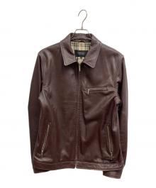 BURBERRY BLACK LABEL（バーバリーブラックレーベル）の古着「レザージャケット」｜ブラウン