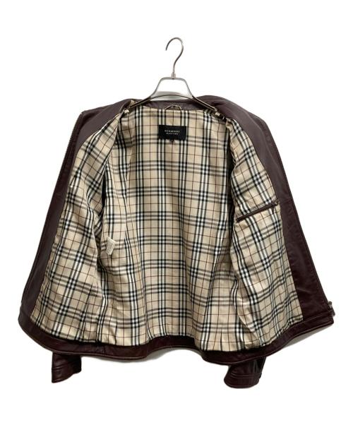 BURBERRY BLACK LABEL（バーバリーブラックレーベル）BURBERRY BLACK LABEL (バーバリーブラックレーベル) レザージャケット ブラウン サイズ:Lの古着・服飾アイテム