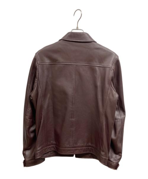 BURBERRY BLACK LABEL（バーバリーブラックレーベル）BURBERRY BLACK LABEL (バーバリーブラックレーベル) レザージャケット ブラウン サイズ:Lの古着・服飾アイテム