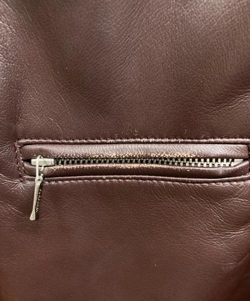 BURBERRY BLACK LABEL（バーバリーブラックレーベル）BURBERRY BLACK LABEL (バーバリーブラックレーベル) レザージャケット ブラウン サイズ:Lの古着・服飾アイテム