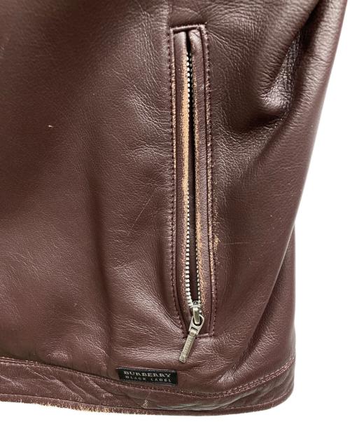 BURBERRY BLACK LABEL（バーバリーブラックレーベル）BURBERRY BLACK LABEL (バーバリーブラックレーベル) レザージャケット ブラウン サイズ:Lの古着・服飾アイテム