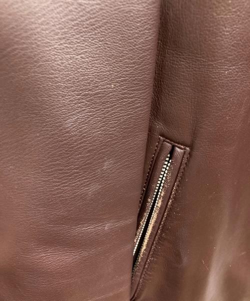 BURBERRY BLACK LABEL（バーバリーブラックレーベル）BURBERRY BLACK LABEL (バーバリーブラックレーベル) レザージャケット ブラウン サイズ:Lの古着・服飾アイテム