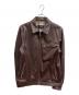BURBERRY BLACK LABEL（バーバリーブラックレーベル）の古着「レザージャケット」｜ブラウン