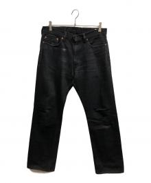 MOMOTARO JEANS（桃太郎ジーンズ）の古着「デニムパンツ」｜ブラック