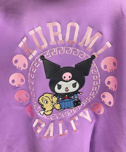 GALFY（ガルフィー）GALFY (ガルフィー) クロミ (クロミ) コラボ みんな大好きボンディングパーカー/GALFYパーカー パープル サイズ:XLの古着・服飾アイテム