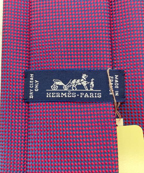 HERMES（エルメス）HERMES (エルメス) シルクネクタイ/HERMESネクタイ レッド サイズ:FREEの古着・服飾アイテム