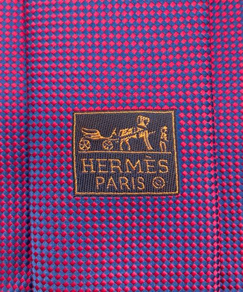 HERMES（エルメス）HERMES (エルメス) シルクネクタイ/HERMESネクタイ レッド サイズ:FREEの古着・服飾アイテム