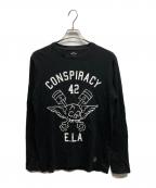 stussy×NEIGHBORHOODステューシー×ネイバーフッド）の古着「長袖カットソー/stussy/NEIGHBORHOOD」｜ブラック