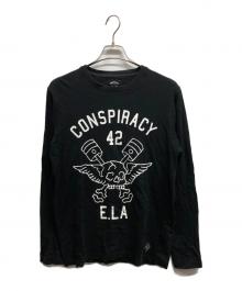 stussy×NEIGHBORHOOD（ステューシー×ネイバーフッド）の古着「長袖カットソー/stussy/NEIGHBORHOOD」｜ブラック