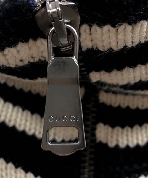 GUCCI（グッチ）GUCCI (グッチ) GGニットジャケット/GUCCIジャケット ネイビー、ホワイト、レッド サイズ:Sの古着・服飾アイテム