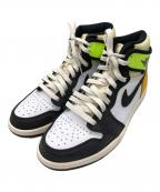 NIKEナイキ）の古着「エアジョーダン1 ハイ OG "ボルトゴールド"/NIKEスニーカー」｜ブラック×ホワイト