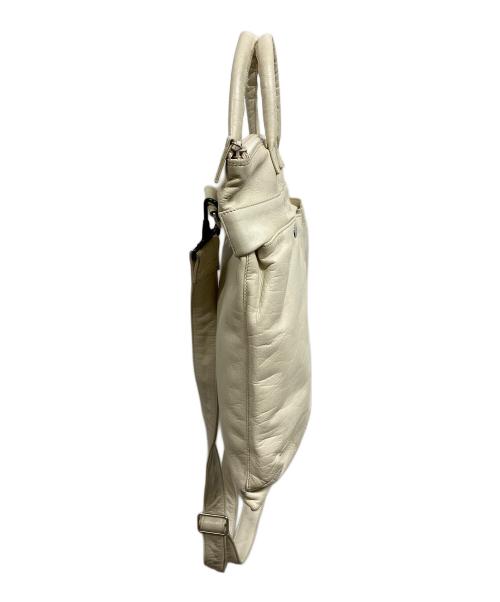 HELMUT LANG（ヘルムートラング）HELMUT LANG (ヘルムートラング) レザーヘルメットバッグ ホワイトの古着・服飾アイテム