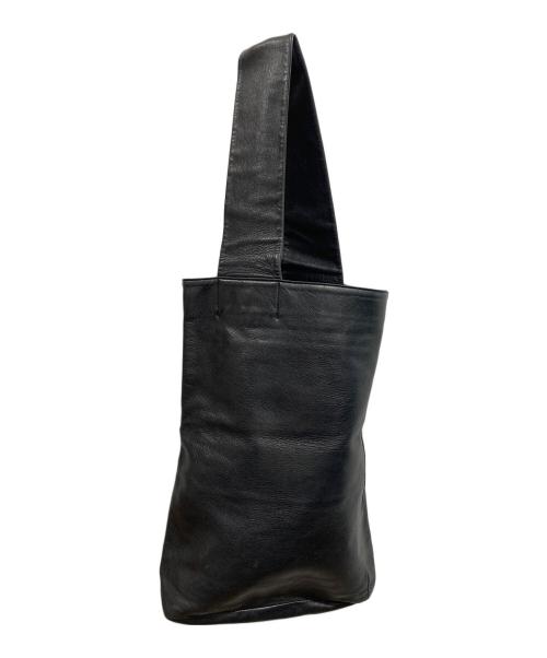 HELMUT LANG（ヘルムートラング）HELMUT LANG (ヘルムートラング) レザートートバッグ ブラックの古着・服飾アイテム