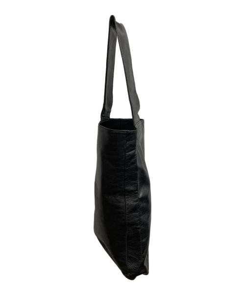 HELMUT LANG（ヘルムートラング）HELMUT LANG (ヘルムートラング) レザートートバッグ ブラックの古着・服飾アイテム