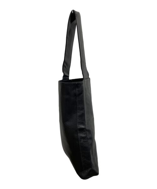 HELMUT LANG（ヘルムートラング）HELMUT LANG (ヘルムートラング) レザートートバッグ ブラックの古着・服飾アイテム