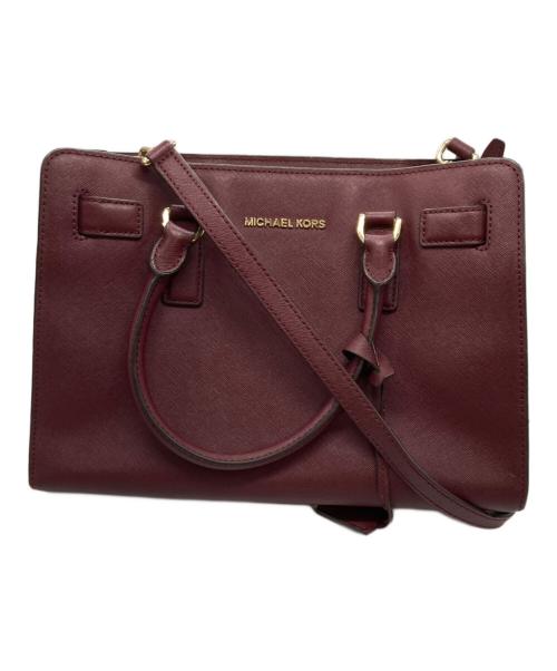 MICHAEL KORS（マイケルコース）MICHAEL KORS (マイケルコース) ディロン スモール トップジップ サッチェル レッドの古着・服飾アイテム