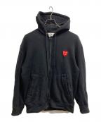 PLAY COMME des GARCONSプレイコムデギャルソン）の古着「ジップパーカー」｜ブラック