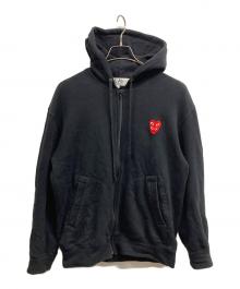 PLAY COMME des GARCONS（プレイコムデギャルソン）の古着「ジップパーカー」｜ブラック