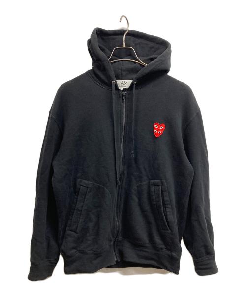 PLAY COMME des GARCONS（プレイコムデギャルソン）PLAY COMME des GARÇONS (プレイコムデギャルソン) ジップパーカー ブラック サイズ:Lの古着・服飾アイテム