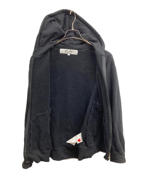 PLAY COMME des GARCONS（プレイコムデギャルソン）PLAY COMME des GARÇONS (プレイコムデギャルソン) ジップパーカー ブラック サイズ:Lの古着・服飾アイテム