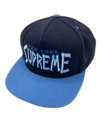 SUPREMEシュプリーム）の古着「Bones logo 5-panel cap/Supremeキャップ」｜ブルー