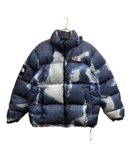 SUPREME（シュプリーム）SUPREME (シュプリーム) THE NORTH FACE (ザ ノース フェイス) Bleached Denim Print Nuptse Jacket ブルー サイズ: XL/TGの古着・服飾アイテム
