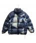 SUPREME（シュプリーム）の古着「Bleached Denim Print Nuptse Jacket」｜ブルー