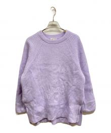 23区（ニジュウサンク）の古着「ウールカシミヤブレンドバルキー チュニック ニット/23区ニット」｜パープル