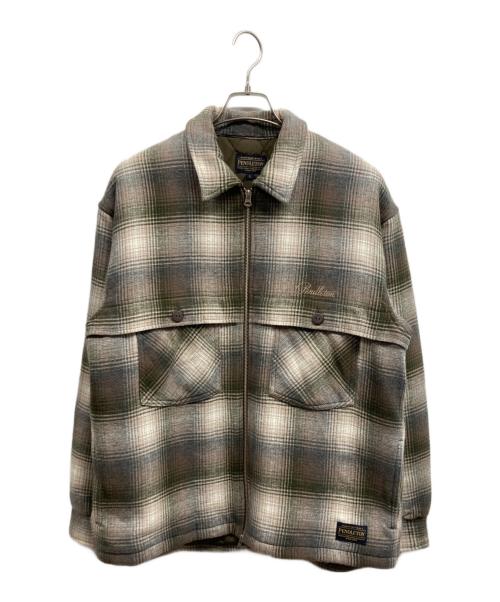 BAYFLOW（ベイフロー）BAYFLOW (ベイフロー) PENDLETON (ペンドルトン) オンブレチェックジャケット グレー サイズ:Lの古着・服飾アイテム