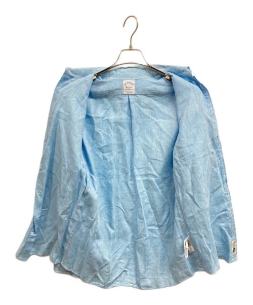BROOKS BROTHERS（ブルックスブラザーズ）BROOKS BROTHERS (ブルックスブラザーズ) リネンボタンダウンシャツ ブルー サイズ:Sの古着・服飾アイテム