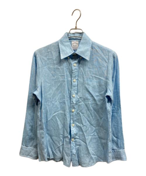 BROOKS BROTHERS（ブルックスブラザーズ）BROOKS BROTHERS (ブルックスブラザーズ) リネンボタンダウンシャツ ブルー サイズ:Sの古着・服飾アイテム