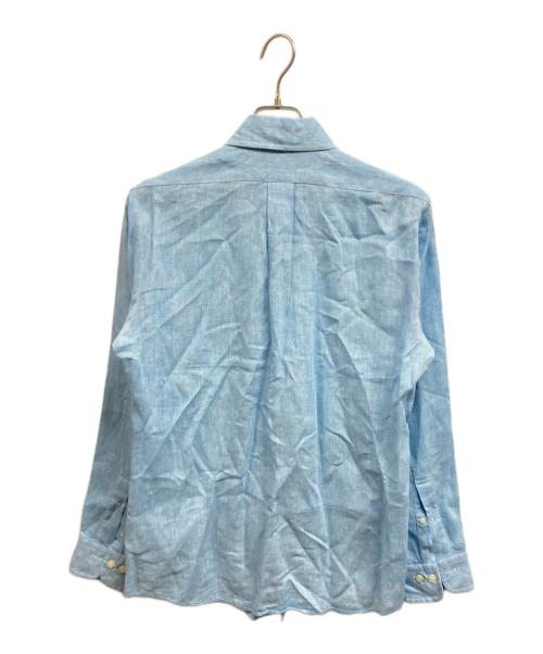 BROOKS BROTHERS（ブルックスブラザーズ）BROOKS BROTHERS (ブルックスブラザーズ) リネンボタンダウンシャツ ブルー サイズ:Sの古着・服飾アイテム