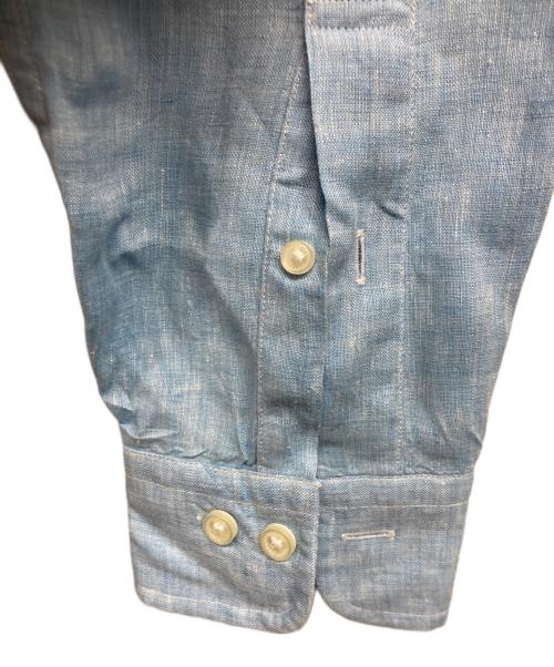 BROOKS BROTHERS（ブルックスブラザーズ）BROOKS BROTHERS (ブルックスブラザーズ) リネンボタンダウンシャツ ブルー サイズ:Sの古着・服飾アイテム