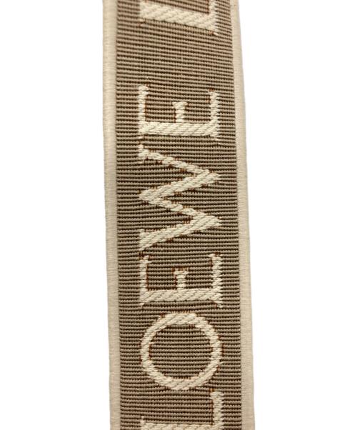 LOEWE（ロエベ）LOEWE (ロエベ) キャンバス レザー アナグラム ショルダーストラップ ベージュの古着・服飾アイテム