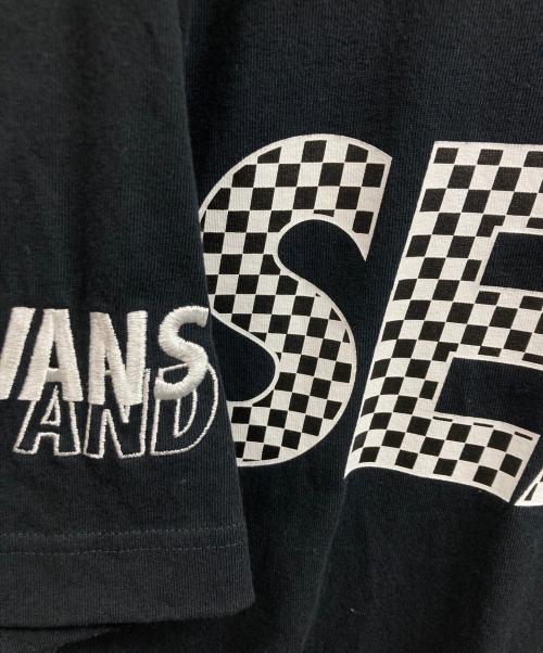 VANS（ヴァンズ）VANS (ヴァンズ) WIND AND SEA (ウィンダンシー) チェッカー フラッグ クルーネック 半袖Tシャツ ブラック サイズ:Lの古着・服飾アイテム
