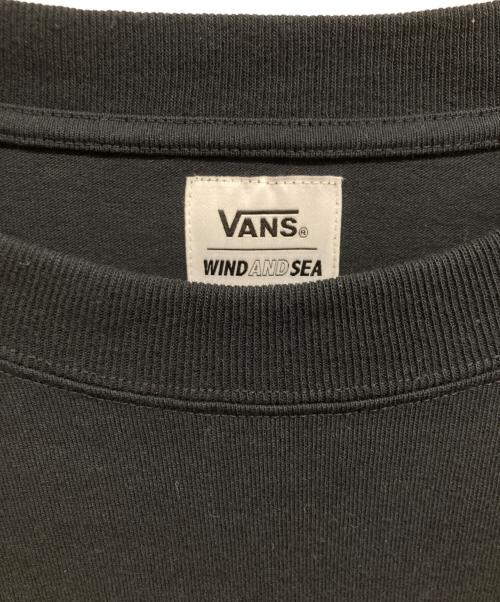 VANS（ヴァンズ）VANS (ヴァンズ) WIND AND SEA (ウィンダンシー) チェッカー フラッグ クルーネック 半袖Tシャツ ブラック サイズ:Lの古着・服飾アイテム
