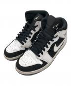 NIKEナイキ）の古着「エアジョーダン1 ミッド "ホワイト/ブラック"」｜ホワイト