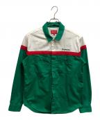 SUPREMEシュプリーム）の古着「カラーブロックワークシャツ」｜グリーン