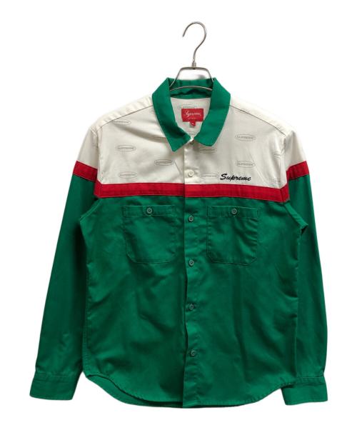 SUPREME（シュプリーム）Supreme (シュプリーム) カラーブロックワークシャツ グリーン サイズ:Sの古着・服飾アイテム