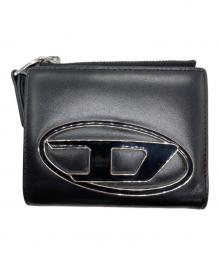 DIESEL（ディーゼル）の古着「オーバルＤロゴワンダー カードホルダー ジップ/DIESEⅬ財布」｜ブラック