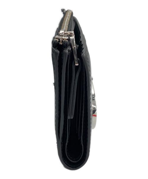 DIESEL（ディーゼル）DIESEL (ディーゼル) オーバルＤロゴワンダー カードホルダー ジップ/DIESEⅬ財布 ブラックの古着・服飾アイテム