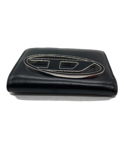 DIESEL（ディーゼル）DIESEL (ディーゼル) オーバルＤロゴワンダー カードホルダー ジップ/DIESEⅬ財布 ブラックの古着・服飾アイテム