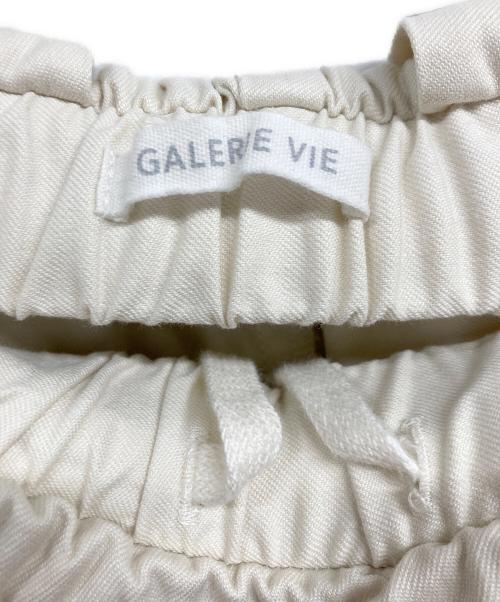 GALERIE VIE（ギャルリーヴィー）GALERIE VIE (ギャルリーヴィー) ノンマーセライズドコットン アシンメトリーパンツ ホワイト サイズ:36の古着・服飾アイテム