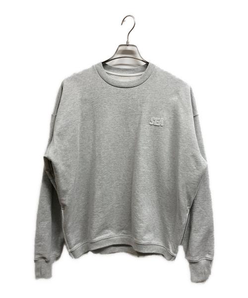 WIND AND SEA（ウィンダンシー）WIND AND SEA (ウィンダンシー) コージー スビン コットン テリー スウェット グレー サイズ:Lの古着・服飾アイテム
